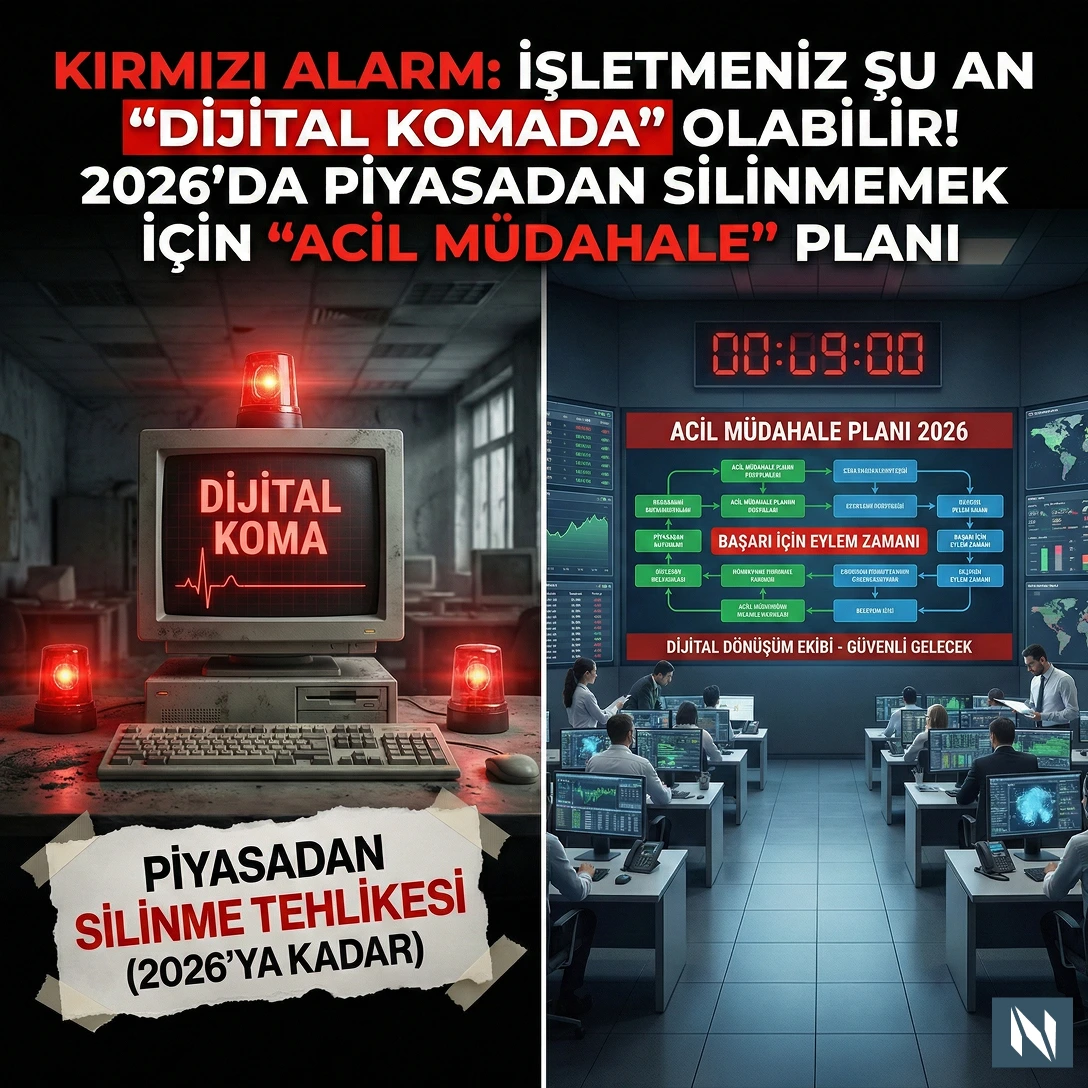 🚨 KIRMIZI ALARM: İşletmeniz Şu An "Dijital Komada" Olabilir! 2026'da Piyasadan Silinmemek İçin "Acil Müdahale" Planı