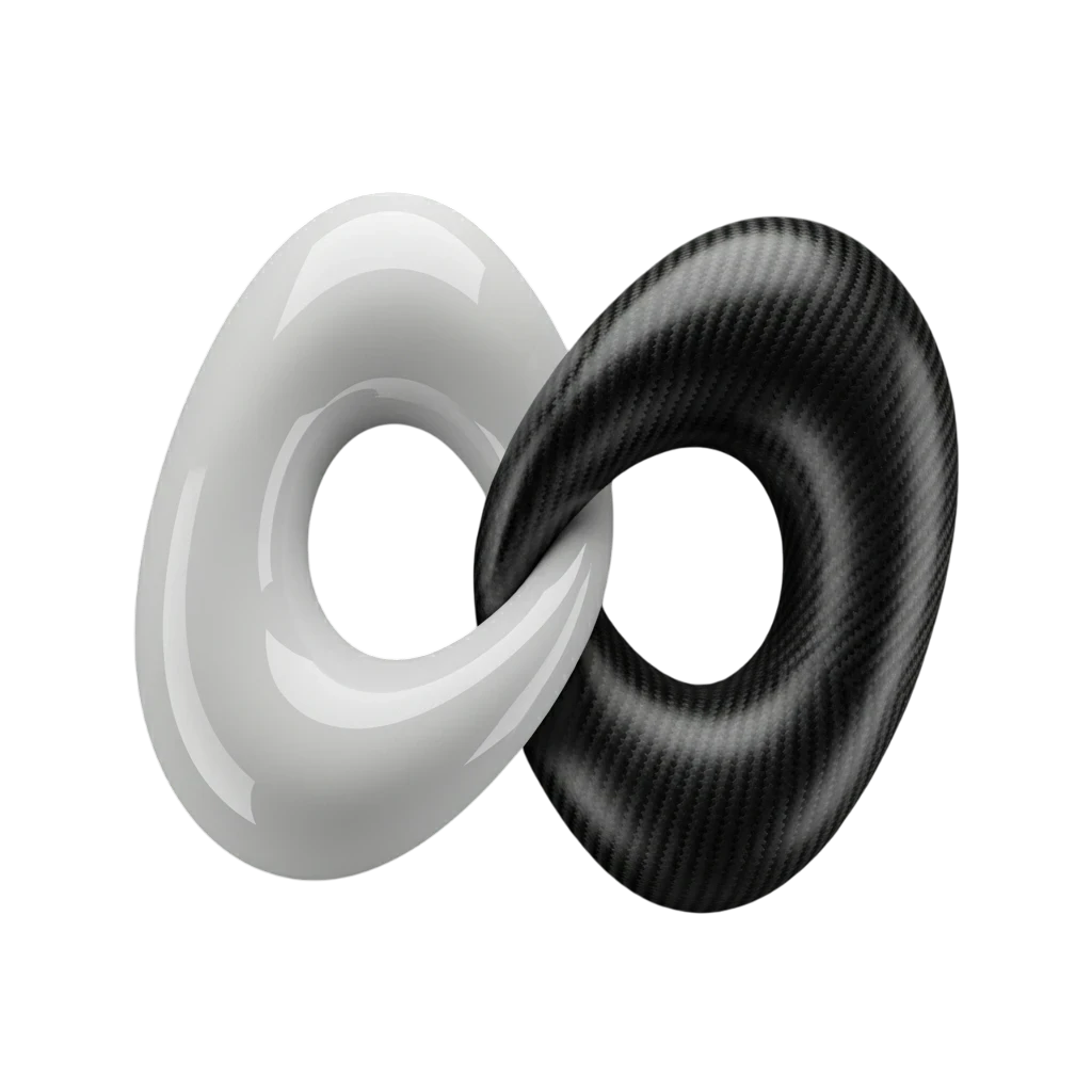 Müşteri deneyimi otomasyonunu simgeleyen siyah beyaz sonsuzluk ikonu